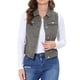 thumbnail image 1 of Chaleco sin mangas de mezclilla lavado para mujer INSPIRE CHIC con botones y bolsillos gris M, 1 of 6