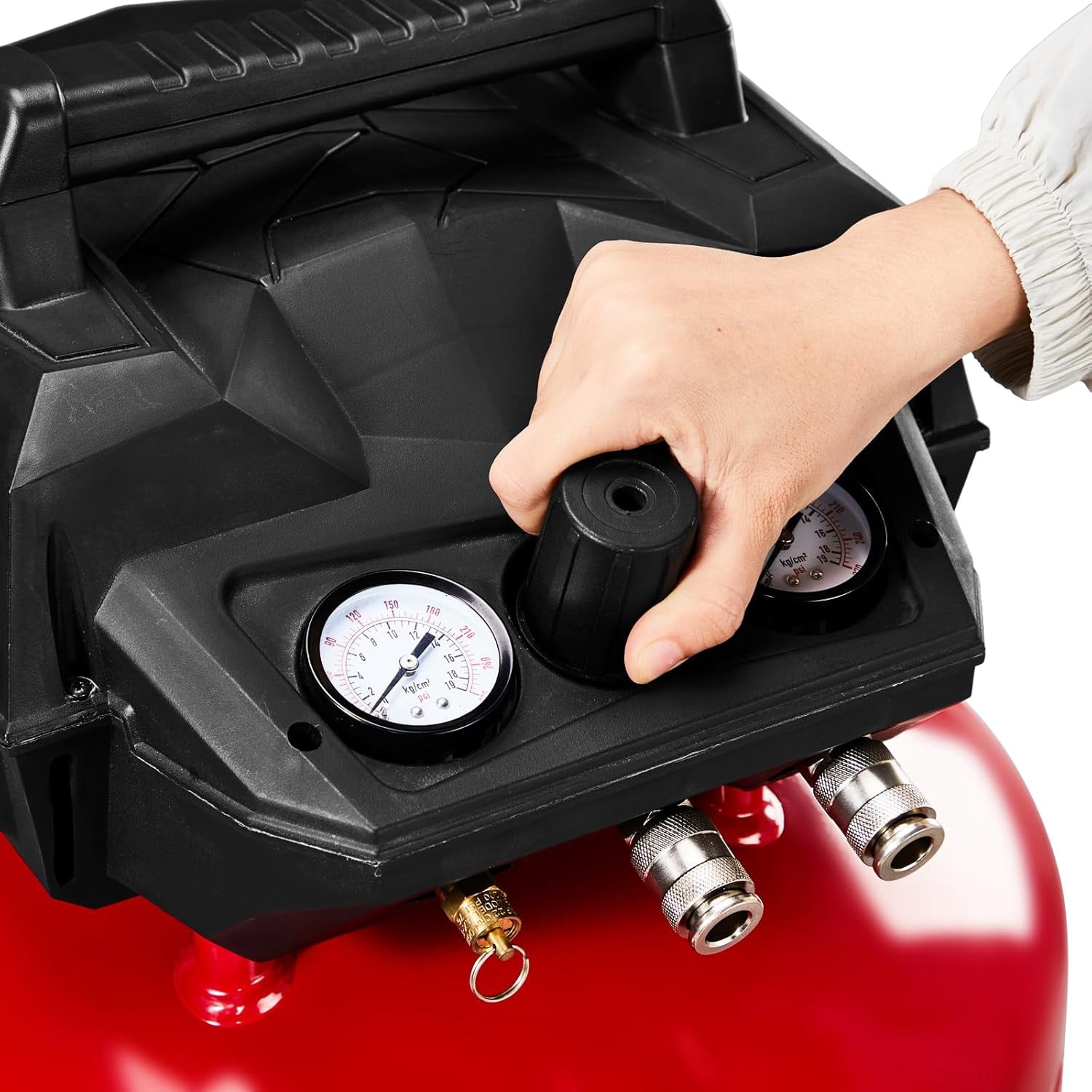 Ktaxon 6 Gallon Portable Pancake Air Compressor, 1.5HP 120V Oil-Free, 150 PSI, for Air Tools, Tires, Garage & Shop