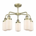 thumbnail image 2 of Innovations Lighting  Dover - 5 Light 23" Stem Hung Chandelier Antique Brass/Matte White, 2 of 2