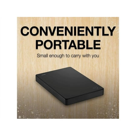 Seagate - 2TB External USB 3.0 Portable Hard Drive with Rescue Data Recovery Services - Black