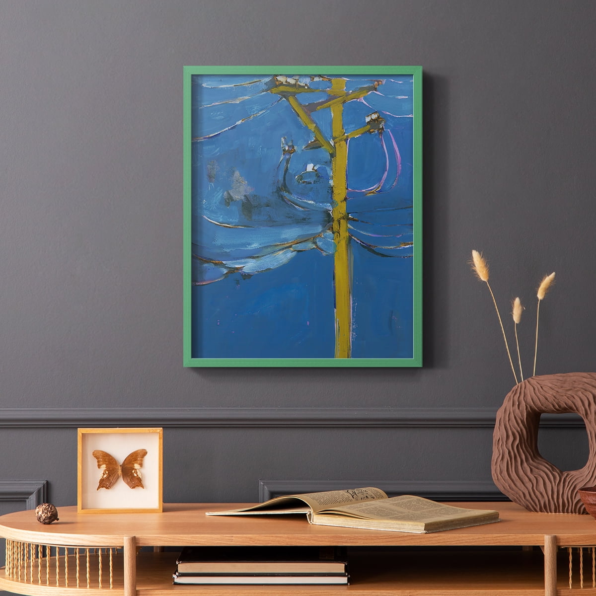 Wires IV Framed Print - Solid Wood in Single Picture Frame Solid Wood 2 Framed Print