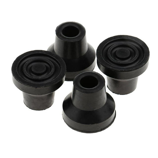 4 Uds muleta de goma bastón extremo puntas de repuesto almohadillas de extremo negro 13mm Yuyangstore Enduro de goma de las puntas de la muleta