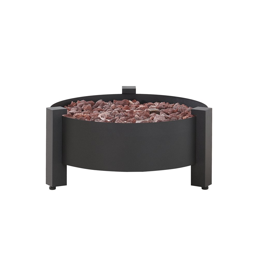 Ove Decors Paisley Gas Heating 31 in. Round Dark Charcoal Fire Pit