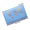 thumbnail image 2 of COSMOBETTY Full Lamination Blue World Map Mural Decorative Large Wall Poster with Detailed Political Design, 2 of 8