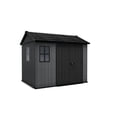 thumbnail image 4 of Keter Newton Plus 7.5x9 ft. Durable Resin Outdoor Storage Shed With Heavy Duty Floor and Locking Door, Grey, 4 of 4