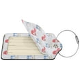 thumbnail image 2 of Pofeuu Red Squirrel And Blue Rabbit Print Luggage Tags, Privacy Cover ID Label with Stainless Steel Loop and Address Card for Travel Bag Suitcase-4 PCS, 2 of 5