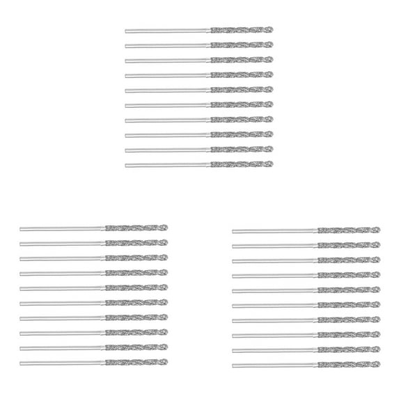 60Pcs 1mm/0.04Inch Diamond Twist Drill Bits High Speed Steel HSS for Glass Sea Shells Stone Tiles