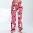 thumbnail image 2 of Halloween Womens Pajama Pants Loose Fit Wide Leg Trouser Pants Halloween Lounge Sleepwear Pj Bottoms, 2 of 7