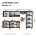 thumbnail image 3 of Cocina Integral 293cm Marrón/Negro Emilly Madesa 01, 3 of 10