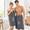 Grey-His and Hers, variant on White Hubby and Wifey Polyester Fleece Oversized Bath Towel Set for Couples