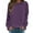 Purple, variant on Women's Solid Color Crewneck Sweatshirt, Soft Long Sleeve Pullover Top with Lightweight Breathable Fabric, Comfortable Stretchy Casual Wear for Daily Loungewear and Streetwear Beige L
