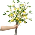 thumbnail image 1 of Piezas Ramas de Limón Artificiales, Decoraciones de Limón Vívidas de 27 Inch, Decoración de Limón Falso Amarillo, Centro de Mesa para el Hogar de la Cocina, Decoración de(Amarillo), 1 of 3