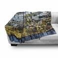 thumbnail image 3 of European Soft Flannel Fleece Throw Blanket, Aerial View of Riga City Cultural Urban Print Horizon Old Tower Architecture, Cozy Plush for Indoor and Outdoor Use, 70" x 90", Multicolor, by Ambesonne, 3 of 6