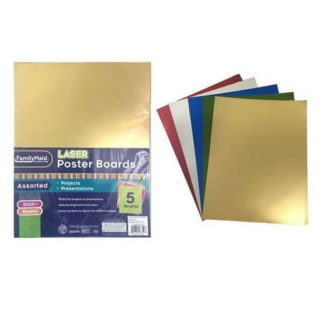 FamilyMaid 26759 11 x 14 in. 5 Assorted Color Laser Poster Boards, 5 Piece - Pack of 120