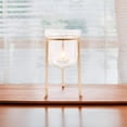 thumbnail image 3 of Hosley Gold Candle Stand with Crackle Glass Tealight LED Candle Holder – 7 Inch Fall & Holiday Decor, Mosaic Stained Glass Indoor Candle Holder, 3 of 12