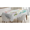 thumbnail image 1 of Ambesonne Narwhal Tablecloth Rectangular Table Cover, Colorful Rainbow Animal, 52"x70", Multicolor, 1 of 3