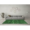 thumbnail image 3 of Ahgly Company Indoor Rectangle Abstract Emerald Green Modern Area Rugs, 2' x 4', 3 of 4