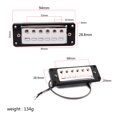 thumbnail image 3 of 2pcs Mini Guitar Humbucker Pickups Bridge and Neck Set Replacement for Electric Guitar Part, 3 of 6