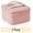 Pink, variant on Makeup Bag for Women, Portable Cosmetic Bag, Large Capacity Travel Makeup Organizer, Cosmetic Brush Case Gifts for Girls with Handle (Pink)