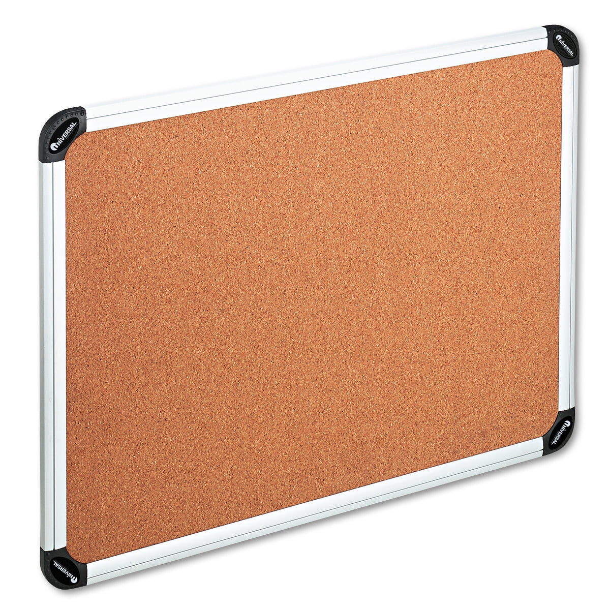 Universal Cork Board With Aluminum Frame 48 X 36 Natural Silver Unv43714