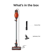 Shark Rocket Ultra-Light Corded Stick Vacuum, Carpet and Hardfloors, Pet Friendly, with Swivel Steering, HV301 Gray/Orange