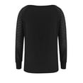 thumbnail image 5 of Bospose Long Sleeve Crop Top V-Neck Sweatshirts And Hoodies Women Black Dress Shirt Fashion Woman T-Shirt Autumn Print Loose Blouse Tops Lady Hot Diamond Cutout Top T-Shirt 614 Xxl, 5 of 5