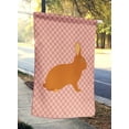thumbnail image 2 of Carolines Treasures BB7969CHF Rex Rabbit Pink Check Canvas House Flag, 2 of 4