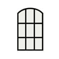 thumbnail image 1 of Espejo de ventana arqueado, espejo decorativo montado en la pared, espejo de pared de rejilla, espejo de ventana de imitación para dormitorio, tocador Negro, 1 of 9