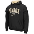 thumbnail image 2 of Men's Colosseum Black Purdue Boilermakers Arch & Logo 3.0 Pullover Hoodie, 2 of 3