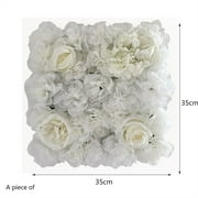 Handmade Roll-Up Fabric Flower Wall, Artificial Flower Wall Backdrop Panels 1.15ftx1.15ft Rose Wedding Backdrop 3D Flower Wall Backdrop for Party Baby Shower Bridal Wedding Background Decor