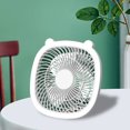 thumbnail image 1 of Ventilador de escritorio plegable Ventilador portátil de 3 velocidades 1200MAH Uso en interiores (Blanco A), 1 of 5