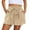 Beige, variant on BLVB Womens Shorts with Pockets Summer Casual Shorts for Women High Waist Casual Lightweight Adjustable Tie Knot Loose Short Pants
