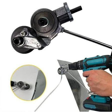 Sheet Metal Nibbler Saw Cutter Power Drill Attachment Metal Plate Cutting Tool