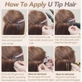 thumbnail image 4 of Aorsher U Tip Hair Extensions Human Hair Hot Fusion Pre Bonded Hair Extensions Natural Nail Tipped Remy Hair Piece 100 Strands/100G 16Inch Black, 4 of 5