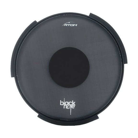 RTOM - BLKHOL22V2 - 22" Bass Drum Black Hole Practice Pad, Slide-In, Tuneable Mesh Head