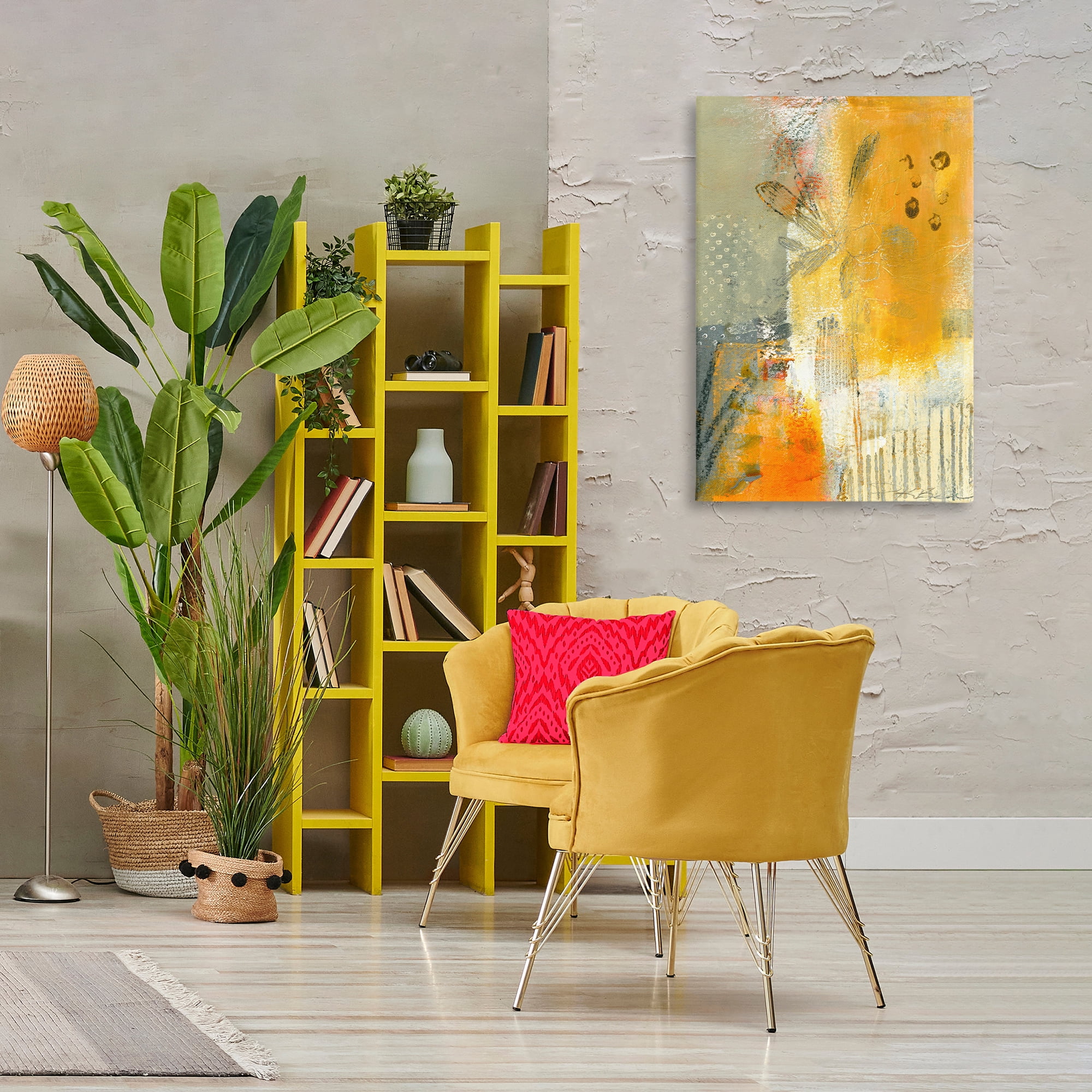 Stupell Industries Complex Rustic Abstraction Abstract Painting Gallery Wrapped Canvas Art Print Wall Art, 24 x 36