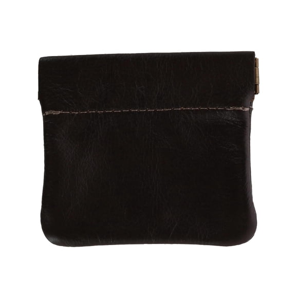 CTM® Leather Squeeze Coin Change Pouch