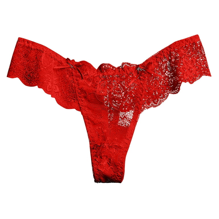 Zuwimk Panties For Women,Fits Everybody Incredibly Stretchy Thongs Soft  Buttery Fabric Invisible Panties Red,XL