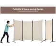 thumbnail image 6 of YRLLENSDAN Room Dividers Screen with 3 Panels, Temporary Wall Partitions and Dividers Freestanding  Folding Privacy Screen for Room Bedroom Metal Frame Portable Wall Divider Room Separation, 6 of 10