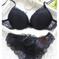 thumbnail image 4 of Women Cute Underwear Satin Lace Embroidery Bra Sets With Panties, 4 of 6