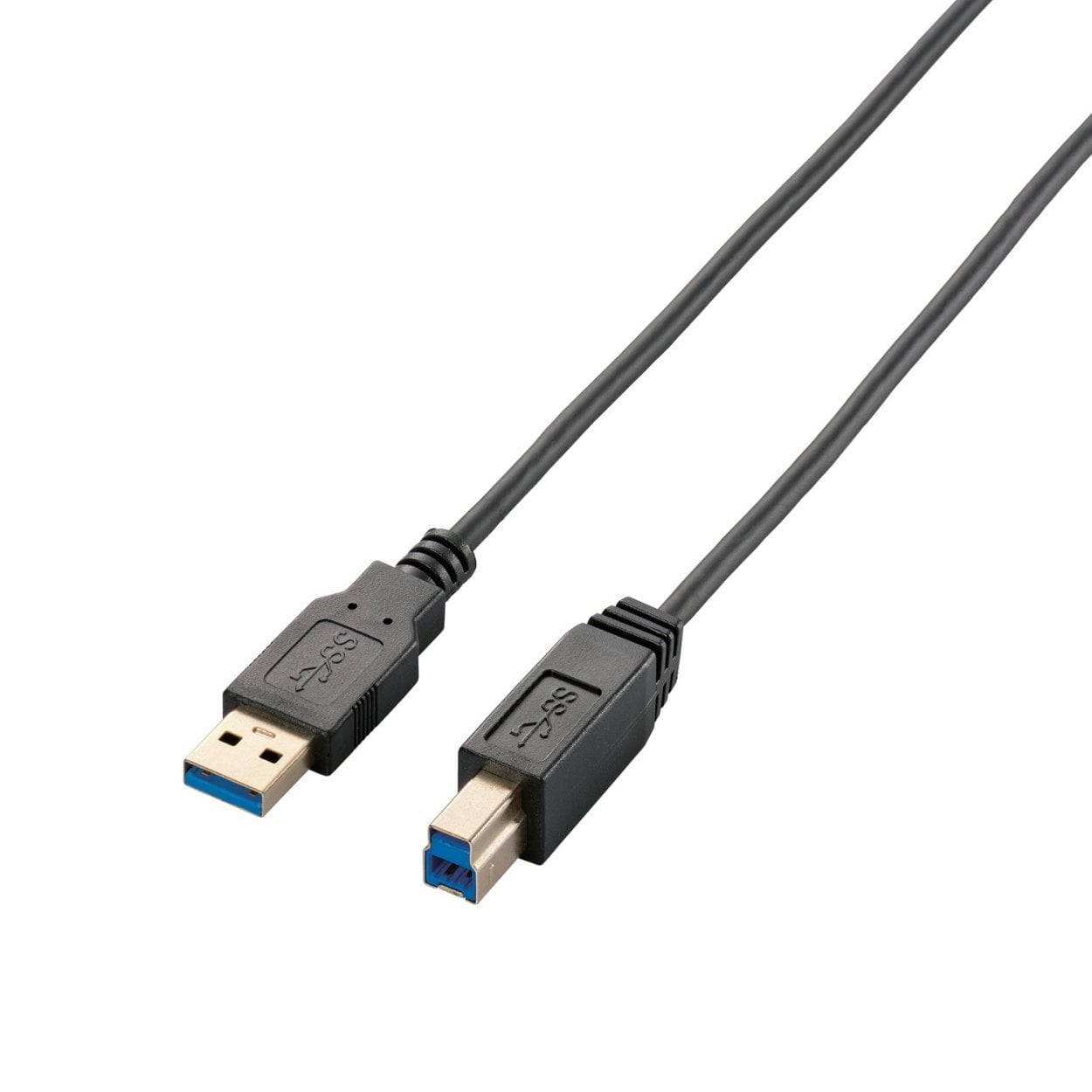 USB Cable [B] USB3.0 (USB A Male to USB B Male) Slim 1m Black