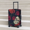thumbnail image 6 of Pofeuu Roses Skulls Print Luggage Suitcase Cover Protector Luggage Washable Covers Aesthetic for 18/24/28/32 inch Luggage（No luggage included）-Large, 6 of 7