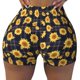 thumbnail image 2 of Fotbe Royal Blue Plaid Sunflower Shorts Sin Costuras – Shorts Deportivos de Cintura Alta para Mujer, Elásticos para Gimnasio, Yoga, Running o Ciclismo-XX-Large, 2 of 8