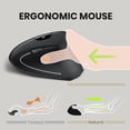 thumbnail image 2 of Ratón vertical ergonómico inalámbrico Perixx PERIMICE-713, 2 of 7