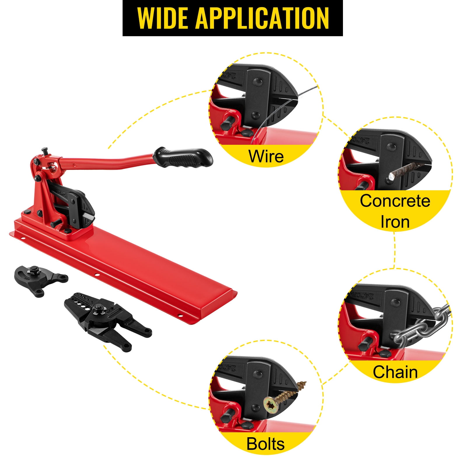 SKYSHALO Bench Swager Tool 24" Wire Rope Swaging Tool w/Crimper Cable Bolt Cutter Head Bench Crimper 1/16"-3/16" Aluminum/Copper Sleeves Bench Cable Alloy Steel Crimper Swager for1/2" Wire Rope
