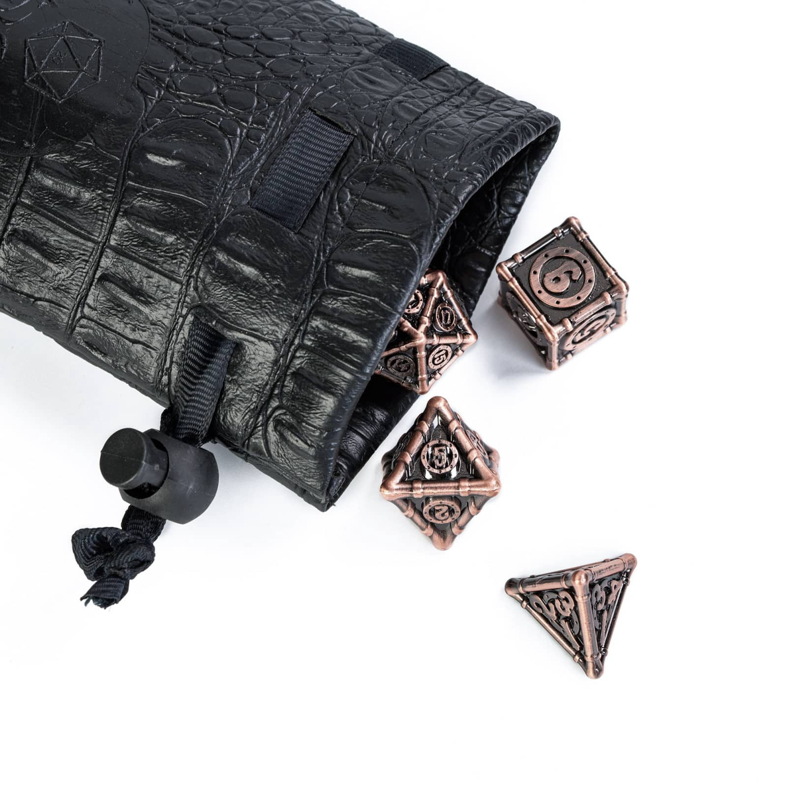 Cusdie 7 Pcs DND Metal Dice, Steampunk Style Polyhedral Dice Set, Metal Dice Set for Role Playing Game D&D Dice MTG Pathfinder