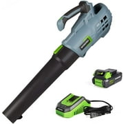 WORKPRO 20V Cordless Leaf Blower, Electric Gardening Tool Powered Sweeper, 2.0Ah Battery and 1 Hour Quick Charger Included