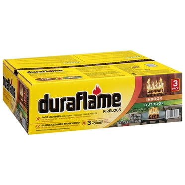 Duraflame 4.5 lb Firelog 3-Pack, 3 Hour Burn, Indoor/Outdoor Use