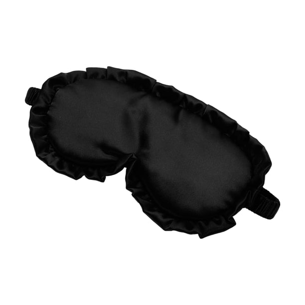 Mascarilla para dormir suave, cubierta para los ojos, ideal para viajar y descansar, negra