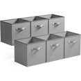 thumbnail image 1 of 6 Cajas de Almacenamiento ,Cubos Almacenamiento Plegables de Tela con asas,Cubos de Almacenamiento para Organizar Despensa, Armario, Estantería, Cubículo (gris), 1 of 4